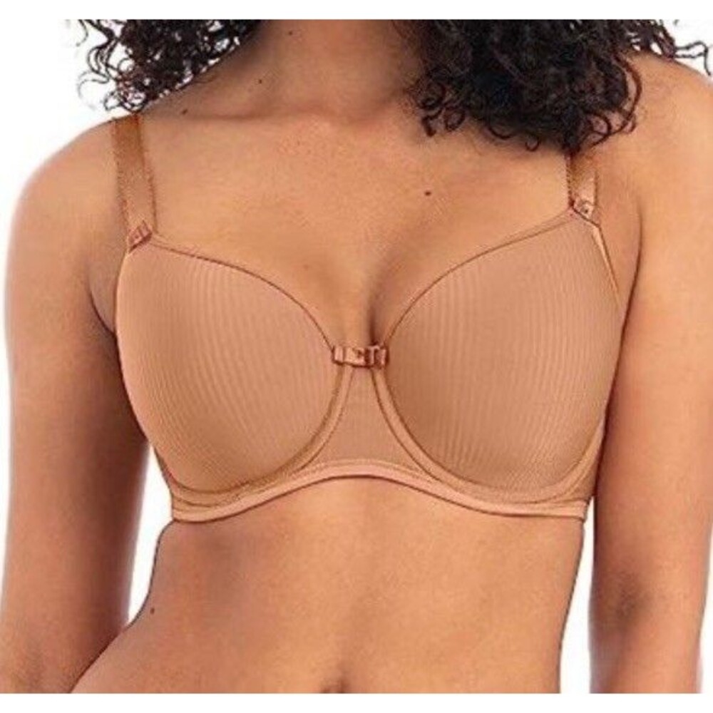 Freya Women's Size 28K Idol Underwire Molded T-Shirt Bra Brown Cinnamon